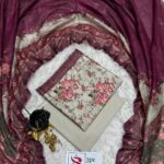 3PC Bin Saeed Mulberry Plum Printed Lawn Suit