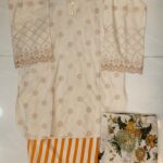 3PC Stitch Embroidery Lawn Suit for Women – Elegant Embroidered Dress | Design 12