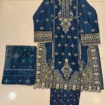 3PC Stitch Embroidery Lawn Suit for Women – Elegant Embroidered Dress | Design 11