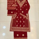 3PC Stitch Embroidery Lawn Suit for Women – Elegant Embroidered Dress | Design 80