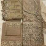 3pc Unstitched Embroidered Suit for Women – Premium Fabric | Design 04