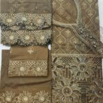 3pc Unstitched Embroidered Suit for Women – Premium Fabric | Design 01