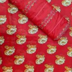 2PC Unstitched Embroidered Suit for Women – Premium Fabric | Design 9