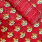 2PC Unstitched Embroidered Suit for Women – Premium Fabric | Design 4