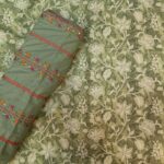 2PC Unstitched Embroidered Suit for Women – Premium Fabric | Design 1