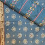2PC Unstitched Embroidered Suit for Women – Premium Fabric | Design 43