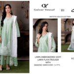 Gulzar Yousaf-Mint Elegance – Embroidered Lawn 3-Piece Suit | Volume 56 D#1