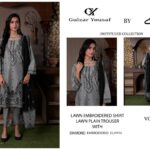 Gulzar Yousaf -Charcoal Grace – Embroidered Lawn 3-Piece Suit | Volume 56 D#2