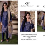 Gulzar Yousaf -Midnight Majesty – Embroidered Lawn 3-Piece Suit | Volume 56 D#5