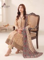 Premium Stitched 3-Piece Embroidered Lawn Suit - Image 4