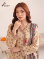 Premium Stitched 3-Piece Embroidered Lawn Suit - Image 3