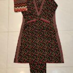 Bin Saeed 3PC Stitched Lawn Suit – Maria B Inspired A-Line Style with V-Shape Neck