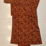 Bin Saeed 3PC Stitched Lawn Suit – Maria B Inspired A-Line Style with V-Shape Neck