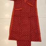 Bin Saeed 3PC Stitched Lawn Suit – Maria B Inspired A-Line Style with V-Shape Neck