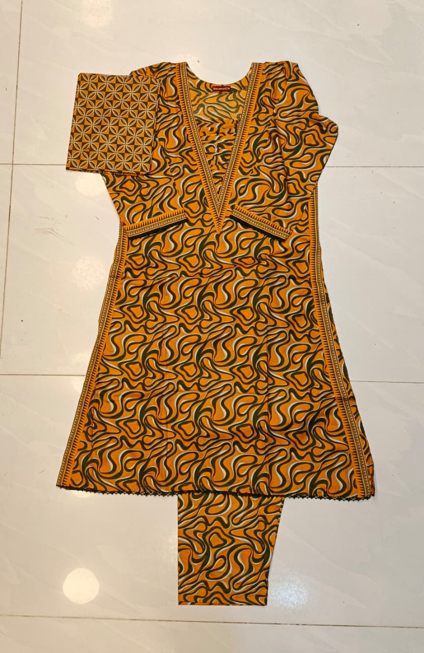 WhatsApp Image 2026-07-05 at 4.50.40 PM Bin Saeed 3PC Stitched Lawn Suit – Maria B Inspired A-Line Style with V-Shape Neck - Image 1