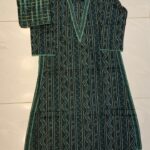 Bin Saeed 3PC Stitched Lawn Suit – Maria B Inspired A-Line Style with V-Shape Neck