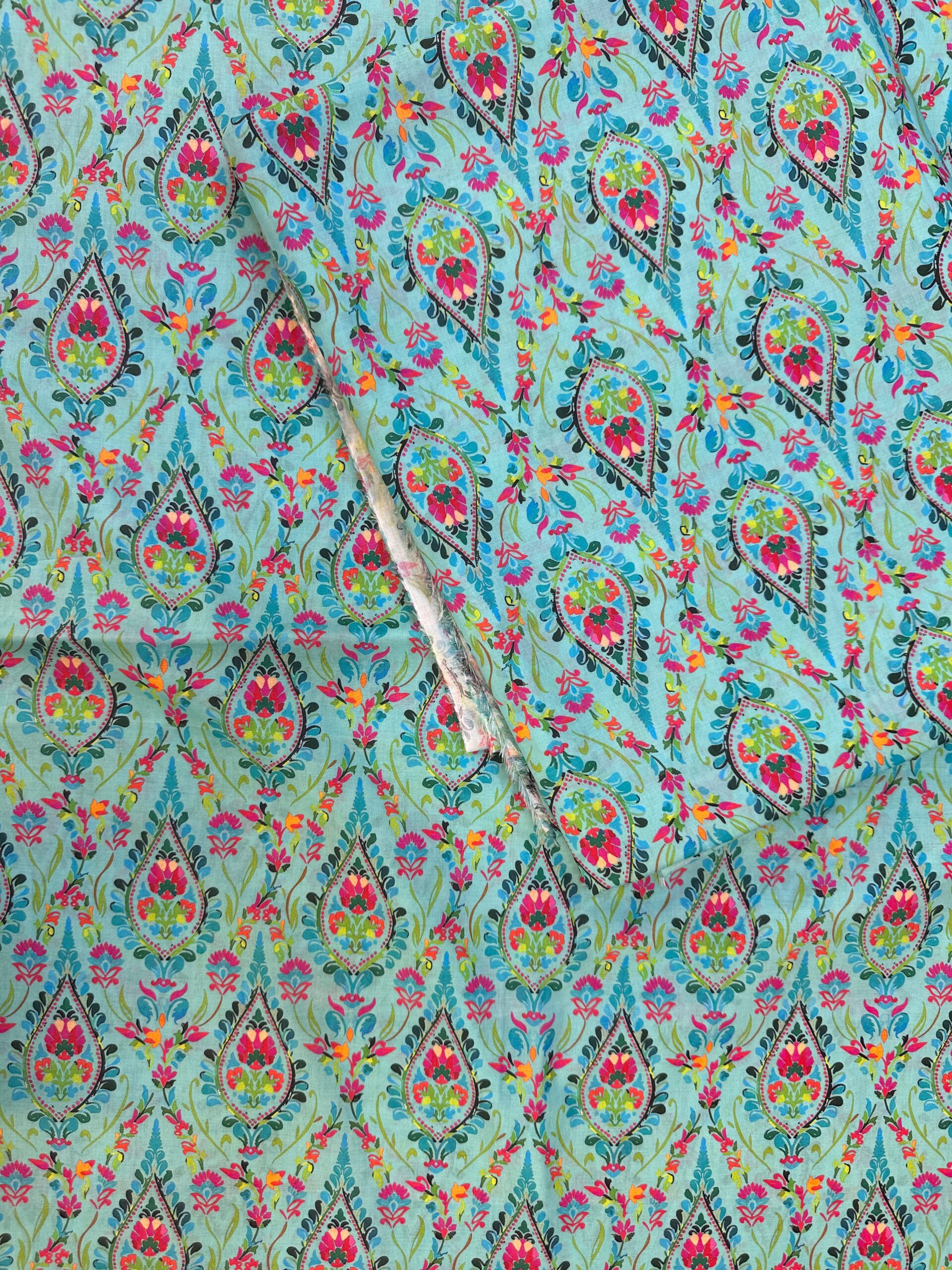 WhatsApp Image 2026-07-08 at 6.42.09 PM (1) Piece Unstitched Floral Printed Lawn Suit - Image 1
