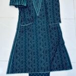 Bin Saeed 3PC Stitched Lawn Suit – Maria B Inspired A-Line Style with V-Shape Neck 3