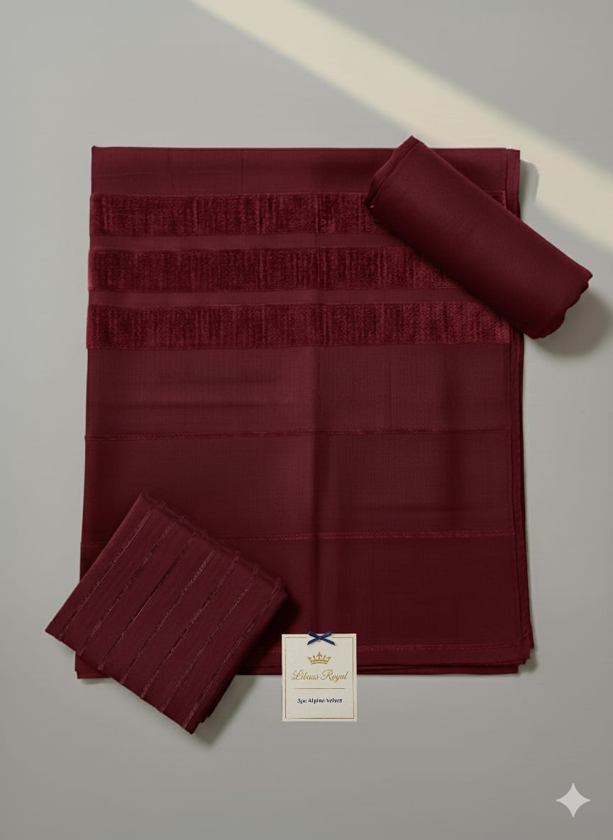 WhatsApp Image 2026-07-29 at 6.51.42 PM (1) 3 Piece Marina Suit, Velvet Apling – Premium Unstitched Winter Collection - Image 1