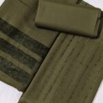 3 Piece Marina Suit, Velvet Apling – Premium Unstitched Winter Collection
