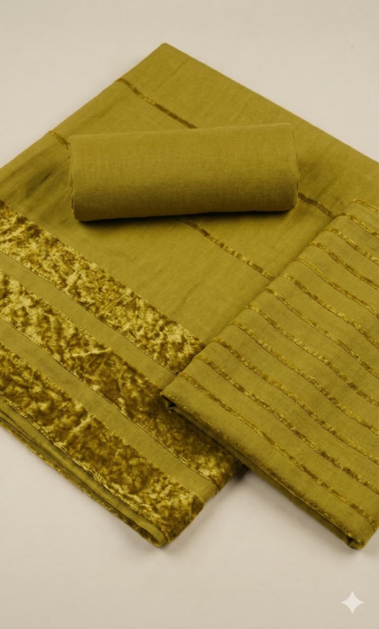 WhatsApp Image 2026-07-29 at 6.51.47 PM (1) 3 Piece Marina Suit, Velvet Apling – Premium Unstitched Winter Collection - Image 1
