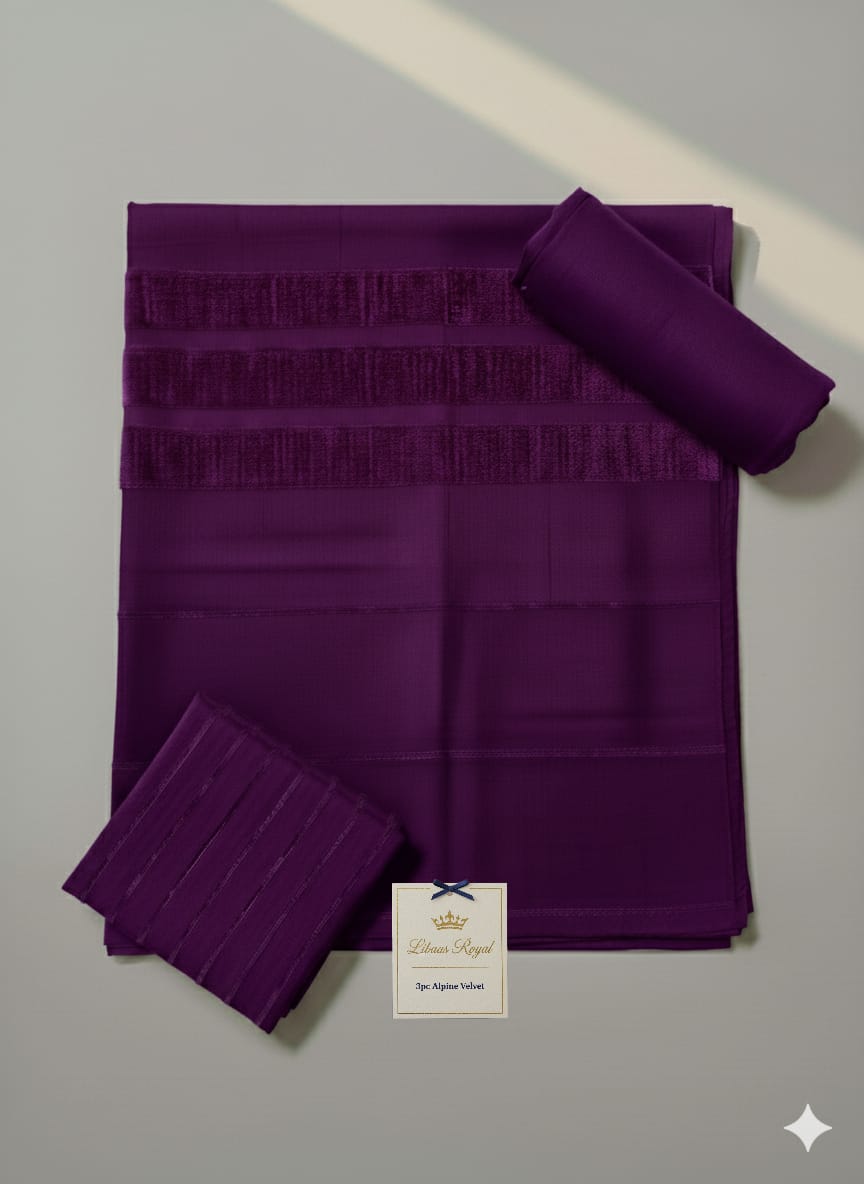 WhatsApp Image 2026-07-29 at 6.51.48 PM (1) 3 Piece Marina Suit, Velvet Apling – Premium Unstitched Winter Collection - Image 1