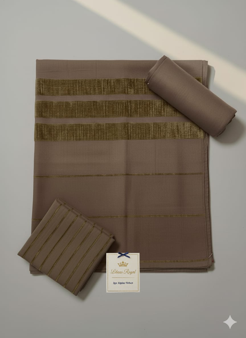 WhatsApp Image 2026-07-29 at 6.51.49 PM 3 Piece Marina Suit, Velvet Apling – Premium Unstitched Winter Collection - Image 1