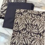 Elegant Floral & Geometric Printed 3-Piece Suit Fabric Set