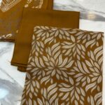 Elegant Floral & Geometric Printed 3-Piece Suit Fabric Set