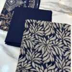 Elegant Floral & Geometric Printed 3-Piece Suit Fabric Set