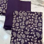 Elegant Floral & Geometric Printed 3-Piece Suit Fabric Set