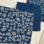 Elegant Floral & Geometric Printed 3-Piece Suit Fabric Set