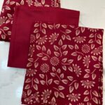 Elegant Floral & Geometric Printed 3-Piece Suit Fabric Set