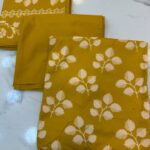 Elegant Floral & Geometric Printed 3-Piece Suit Fabric Set