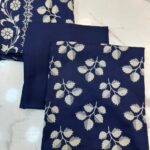 Elegant Floral & Geometric Printed 3-Piece Suit Fabric Set