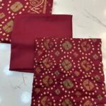 Elegant Floral & Geometric Printed 3-Piece Suit Fabric Set