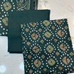 Elegant Floral & Geometric Printed 3-Piece Suit Fabric Set