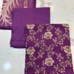 Elegant Floral & Geometric Printed 3-Piece Suit Fabric Set