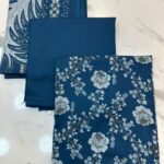 Elegant Floral & Geometric Printed 3-Piece Suit Fabric Set