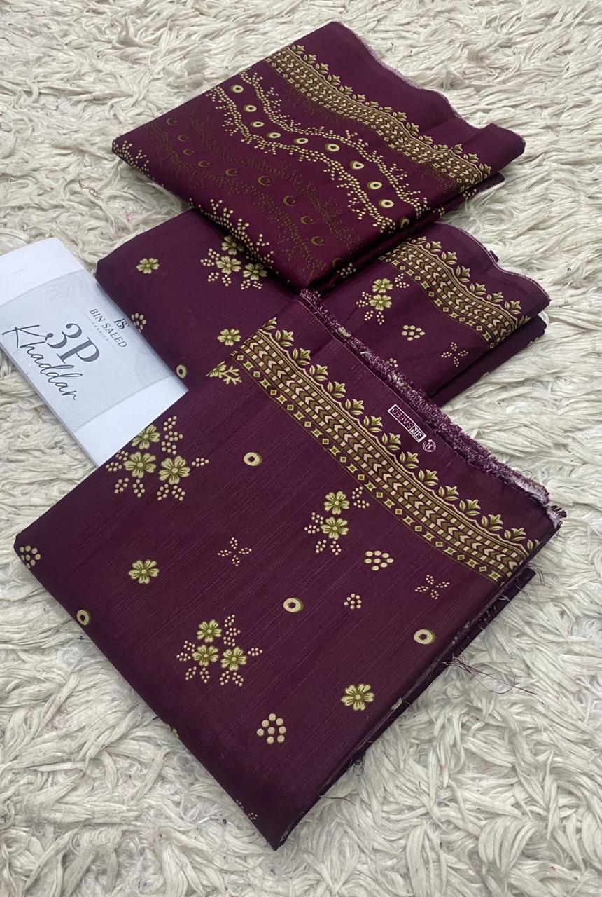 WhatsApp Image 2026-09-07 at 10.31.35 PM (2) Bin Saeed 3-Piece Printed Khaddar Suit - Image 1