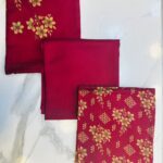 Printed 3-Piece Unstitched Suit with Plain Trouser
