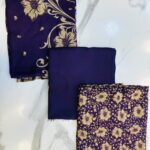 Printed 3-Piece Unstitched Suit with Plain Trouser