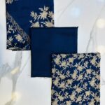 Printed 3-Piece Unstitched Suit with Plain Trouser