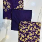 Printed 3-Piece Unstitched Suit with Plain Trouser