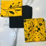 Printed 3-Piece Suit – Printed Shirt & Dupatta with Plain Trouser