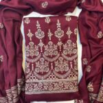 Pashmina Wool 3-Piece Embroidered Suit