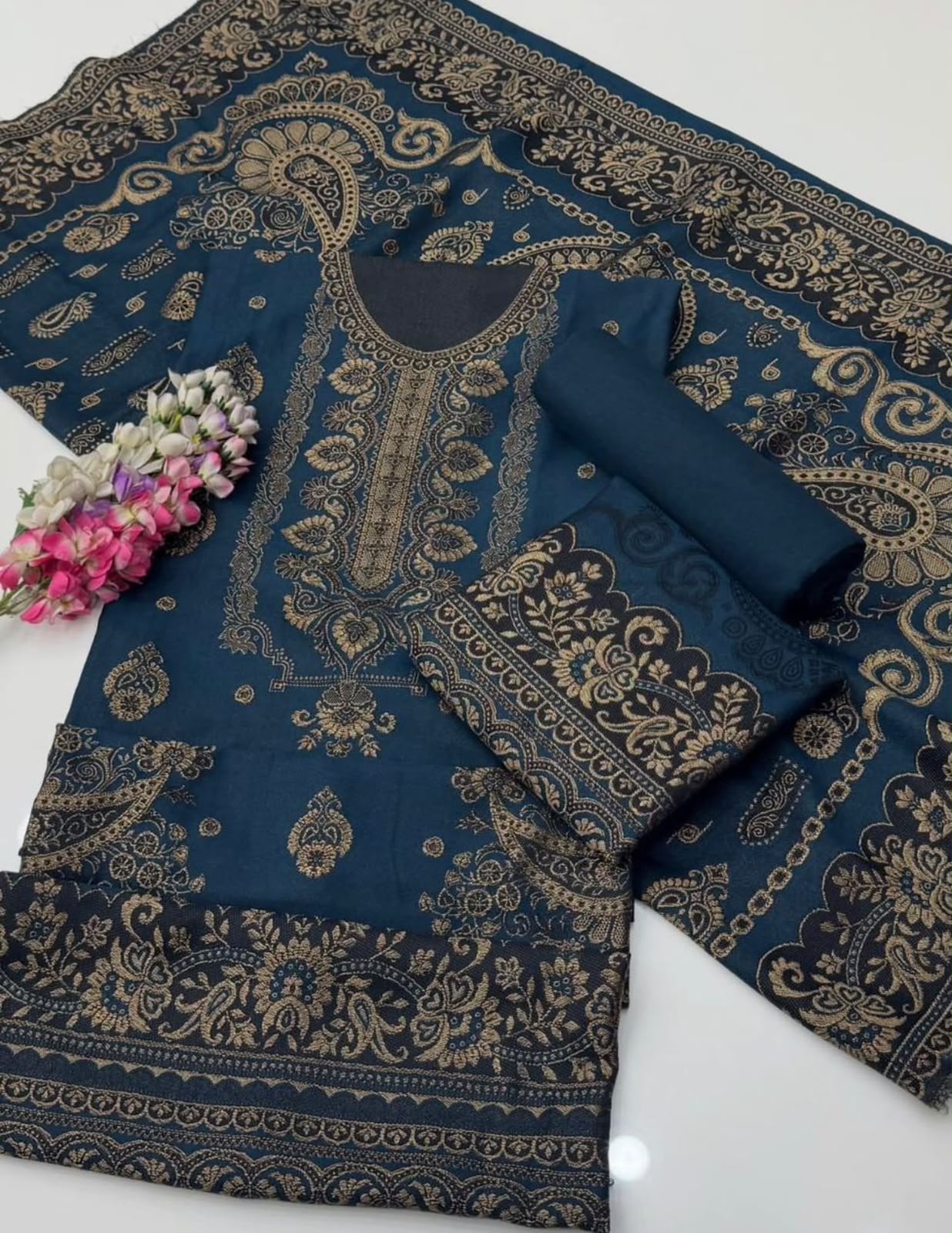WhatsApp Image 2026-09-11 at 16.03.41 Premium Printed Wool 3-Piece Unstitched Suit Collection – Traditional Paisley & Floral Border Design - Image 1