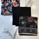 Printed 3-Piece Suit – Printed Shirt & Dupatta with Plain Trouser