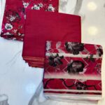 Printed 3-Piece Suit – Printed Shirt & Dupatta with Plain Trouser