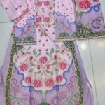 Stitched 3-Piece Printed Kaftan Suit
